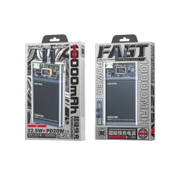 Power bank 10000 mAh Super Charging z wbudowanym kablem USB-… | PartsPC.pl