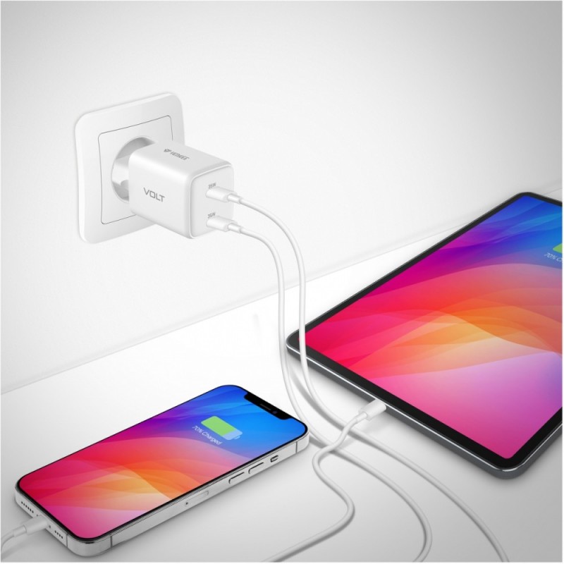 Ładowarka sieciowa USB C 2x18W 3A Power delivery 3.0 QC3.0 B… | PartsPC.pl