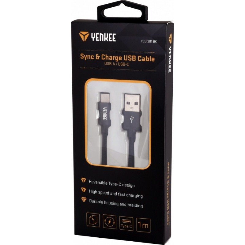Kabel USB A 2.0 / USB C transfer danych 480Mb/s /3A | PartsPC.pl