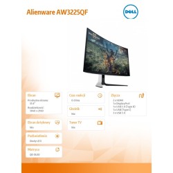 Monitor AW3225QF 31.6 cala Curved NVIDIA G-Sync Compatible 2… | PartsPC.pl