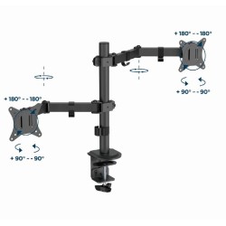 Ramię biurkowe na 2 monitory 17-32 cale 9kg | PartsPC.pl