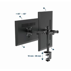 Ramię biurkowe na 2 monitory 17-32 cale 9kg | PartsPC.pl