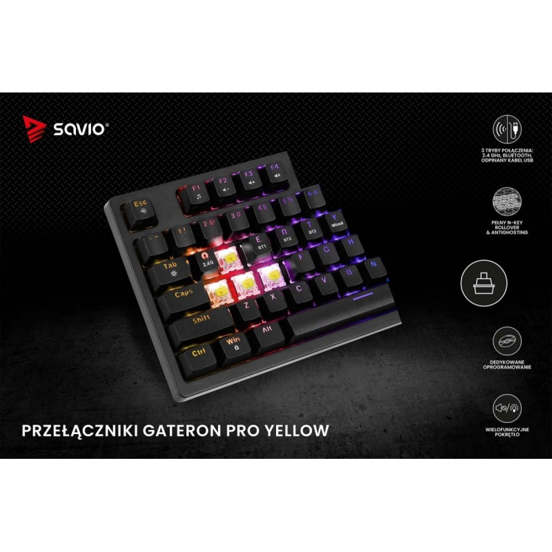 Klawiatura mechaniczna bezprzewodowa PHENIX Gateron Red Pro,… | PartsPC.pl