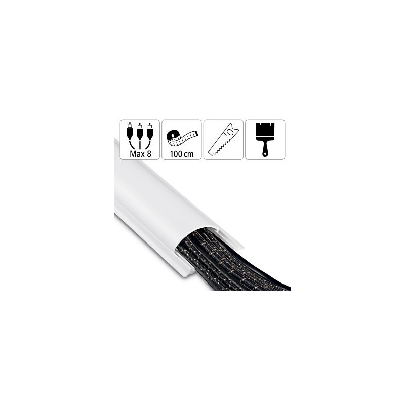 Maskownica do kabli samoprzylepna 180c Biała | PartsPC.pl