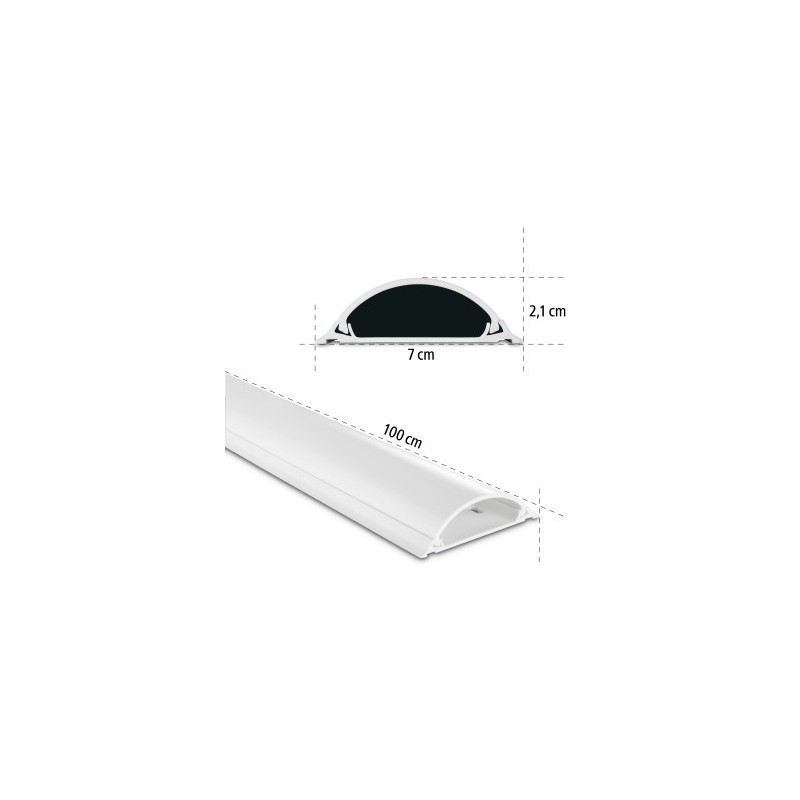 Maskownica do kabli samoprzylepna 180c Biała | PartsPC.pl