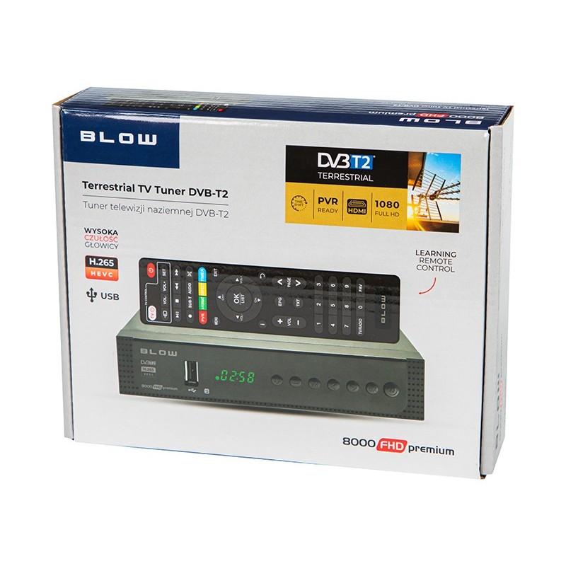 Dekoder tuner DVB-T2 8000FHD Premium | PartsPC.pl