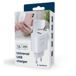 Ładowarka USB-A 2.4A biała | PartsPC.pl