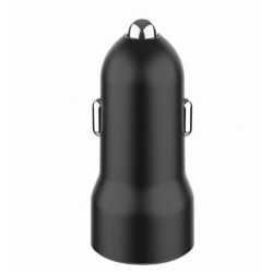Ładowarka samochodowa USB-A/USB-C 20W PD czarna | PartsPC.pl