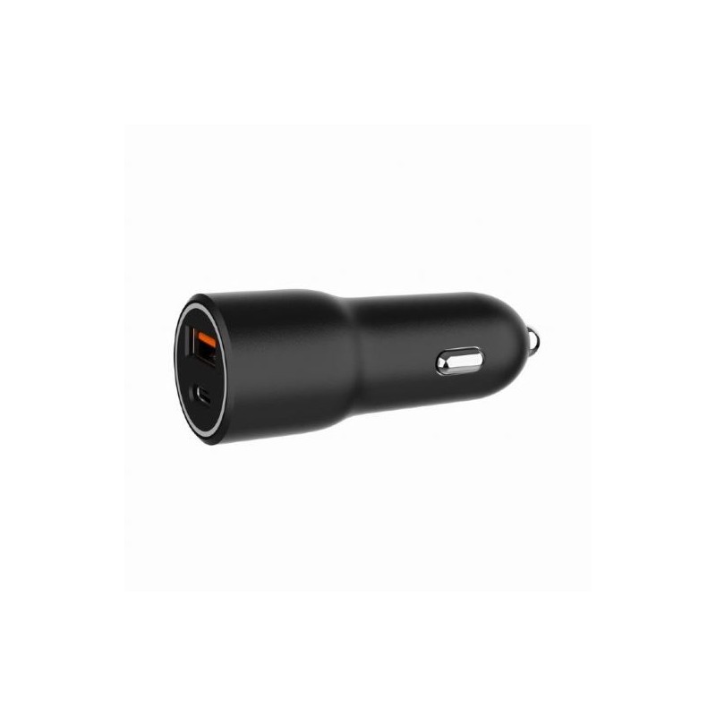 Ładowarka samochodowa USB-A/USB-C 38W PD czarna | PartsPC.pl