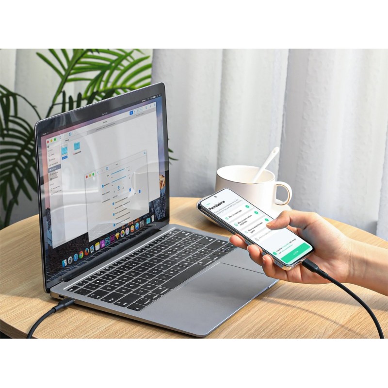 CB-SCC241 silikonowy kabel USB-C - USB-C | 1m | 5A | 240W PD | PartsPC.pl