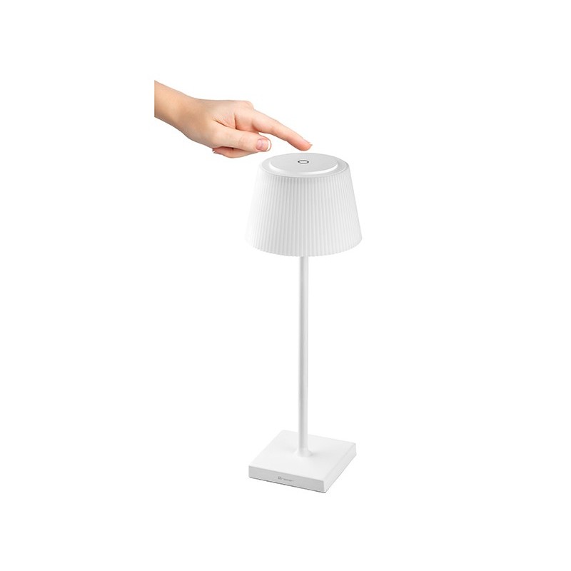 Lampka stołowa Pluto biała | PartsPC.pl