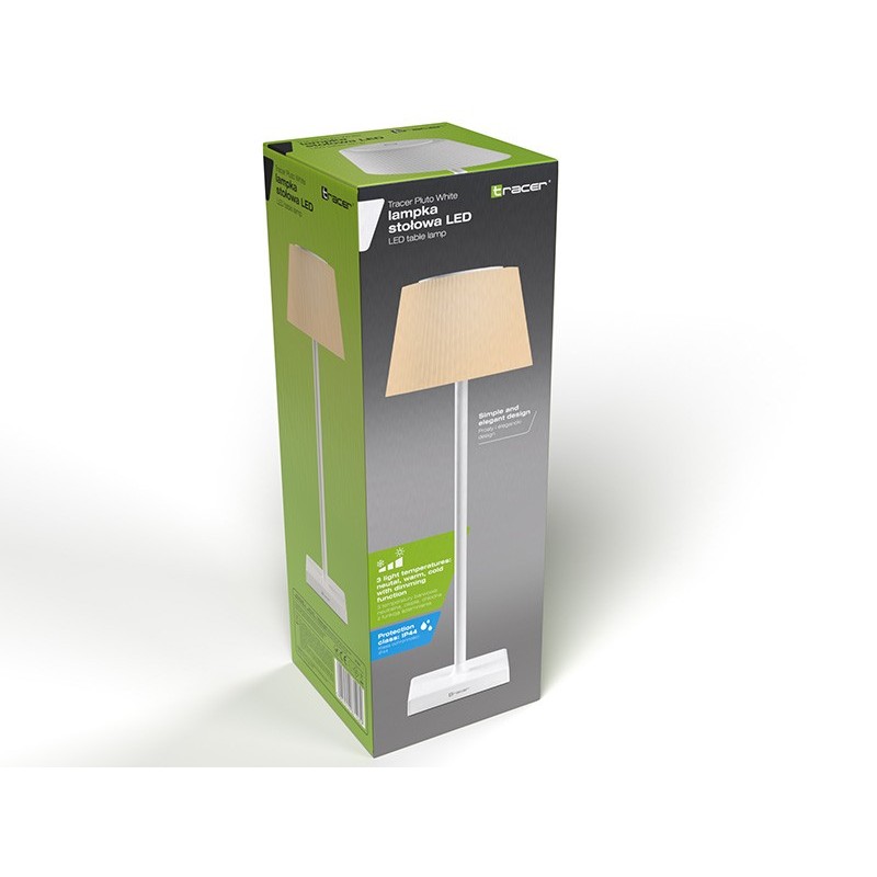 Lampka stołowa Pluto biała | PartsPC.pl