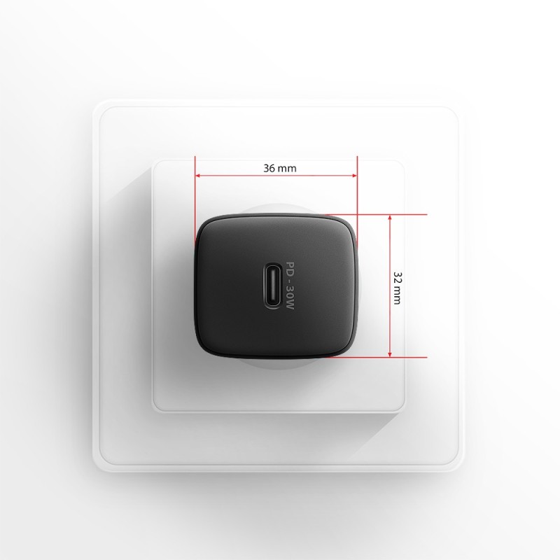 ACU-PD30 Ładowarka sieciowa PD 30W, 1x port USB-C, PD3.0/QC3… | PartsPC.pl