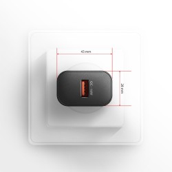 ACU-QC18 Ładowarka sieciowa QC 18W, 1x port USB-A, QC3.0/AFC… | PartsPC.pl