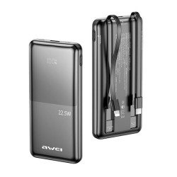 Powerbank 10000mAh P76K 22,5W 4 Wyjścia ładowania dwa kable | PartsPC.pl