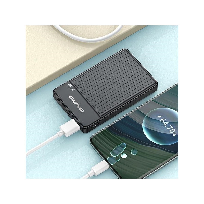 Powerbank indykcyjny MagSafe 10000mAh 22,5W Czarny | PartsPC.pl