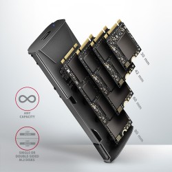 EEM2-GTS2 Obudowa zewnętrzna aluminiowa bezśrubowa USB-C 3.2… | PartsPC.pl