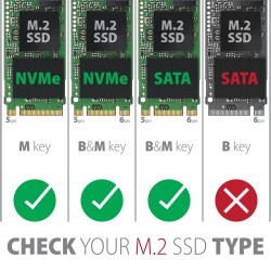 EEM2-GTS2 Obudowa zewnętrzna aluminiowa bezśrubowa USB-C 3.2… | PartsPC.pl