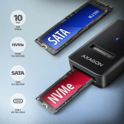 ADM2-CM Adapter USB3.2 Gen 2 M.2 NVMe/SATA SSD 10cm USB-C ca… | PartsPC.pl