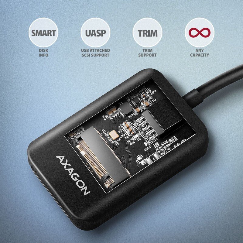 ADM2-CM Adapter USB3.2 Gen 2 M.2 NVMe/SATA SSD 10cm USB-C ca… | PartsPC.pl