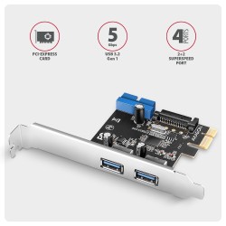 PCEU-232RS Kontroler PCIe 2+2x port USB 3.2 GEN 1, UASP, SP … | PartsPC.pl