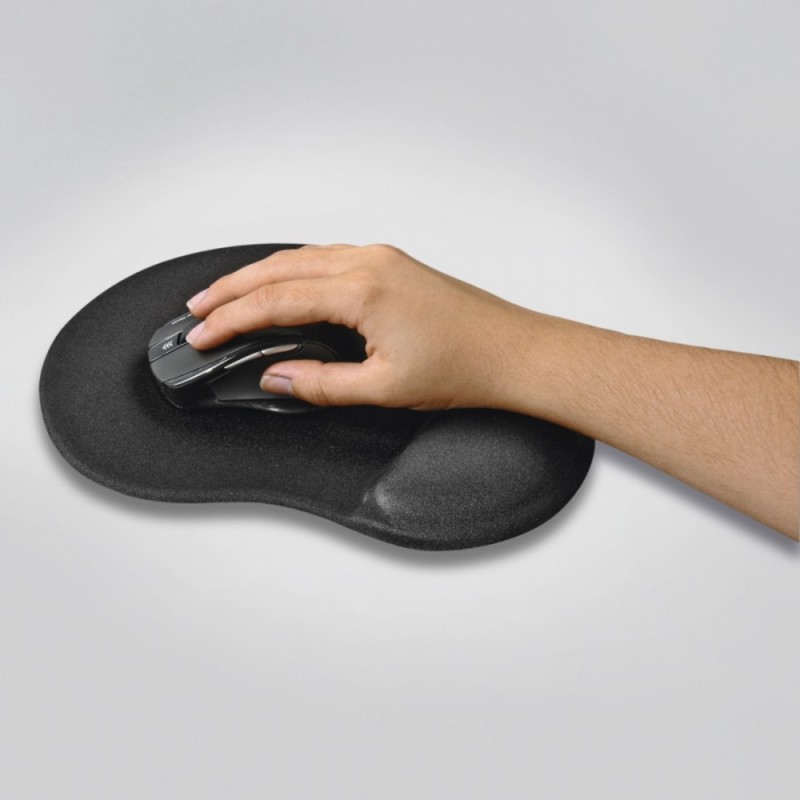Podkładka pod mysz ergonomiczna czarna | PartsPC.pl