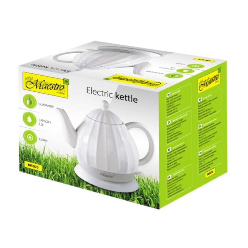 Ceramiczny czajnik elektryczny 1,2l  1200W MR-070 | PartsPC.pl