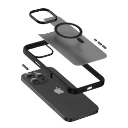 Etui z MagSafe Hybrid Frost MAG Cover do iPhone 16 Pro (czar… | PartsPC.pl