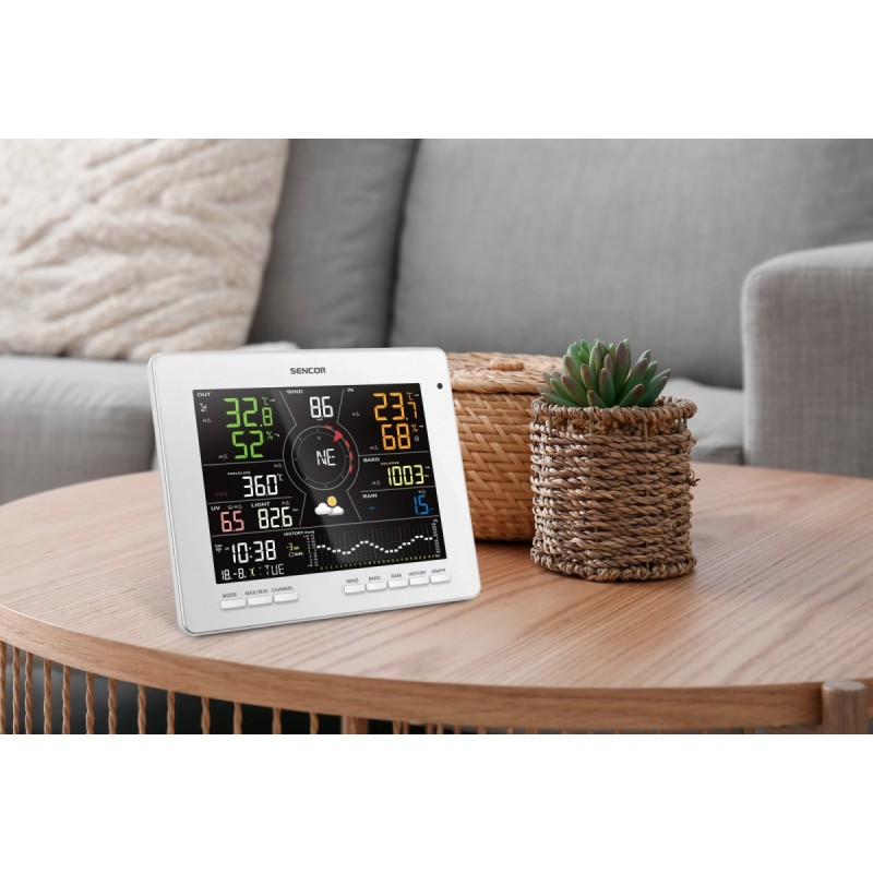 Profesjonalna Stacja meterologiczna wifi SMART z czujnik 7w1 | PartsPC.pl
