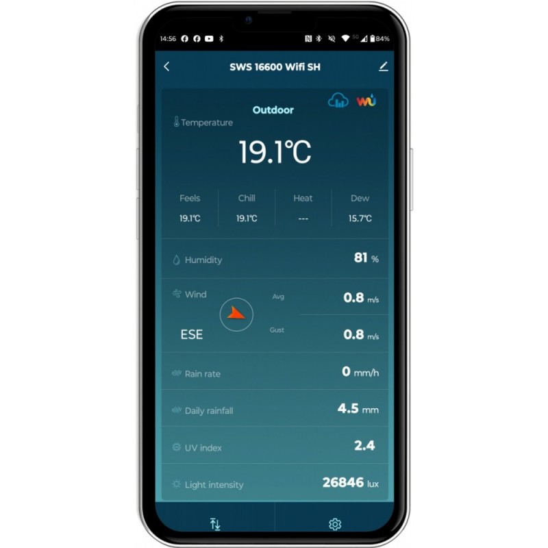 Profesjonalna Stacja meterologiczna wifi SMART z czujnik 7w1 | PartsPC.pl