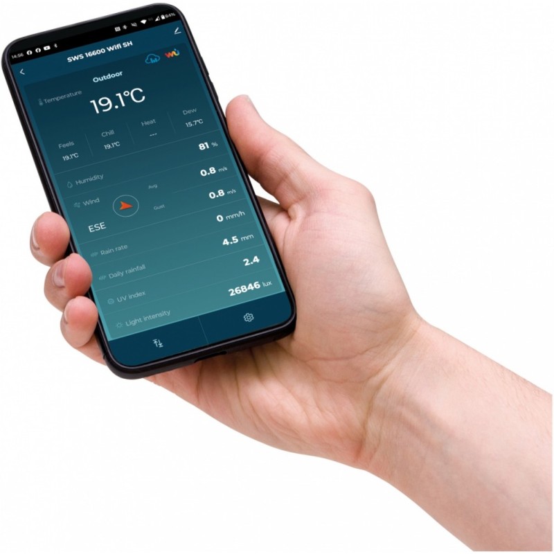 Profesjonalna Stacja meterologiczna wifi SMART z czujnik 7w1 | PartsPC.pl