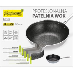 Profesjonalna patelnia / Wok 30 cm  MR-1224-30 | PartsPC.pl