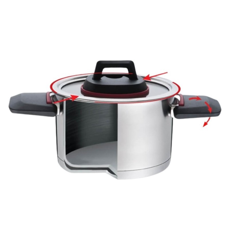 Garnek ze składanymi uchwytami  22cm, 4,2l  MR-3530-22 | PartsPC.pl