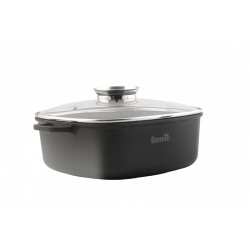 Garnek niski 28 cm z pokrywką Tivano | PartsPC.pl