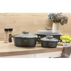 Garnek niski 28 cm z pokrywką Tivano | PartsPC.pl