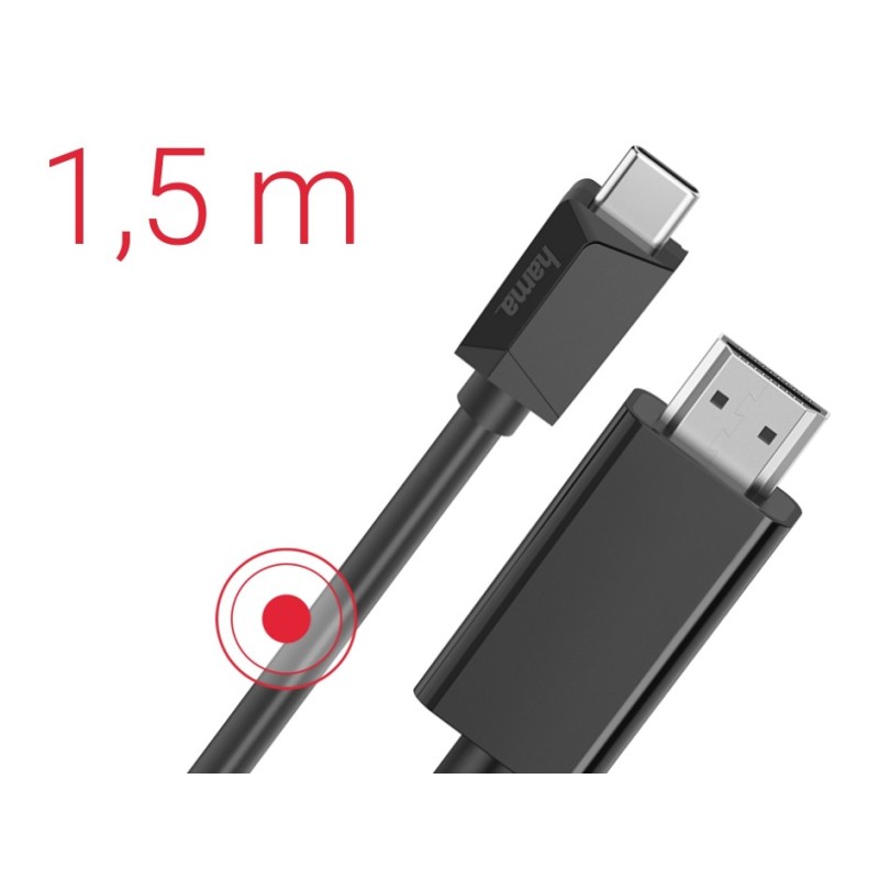 Kabel USB-C HDMI 4k 1,5m | PartsPC.pl