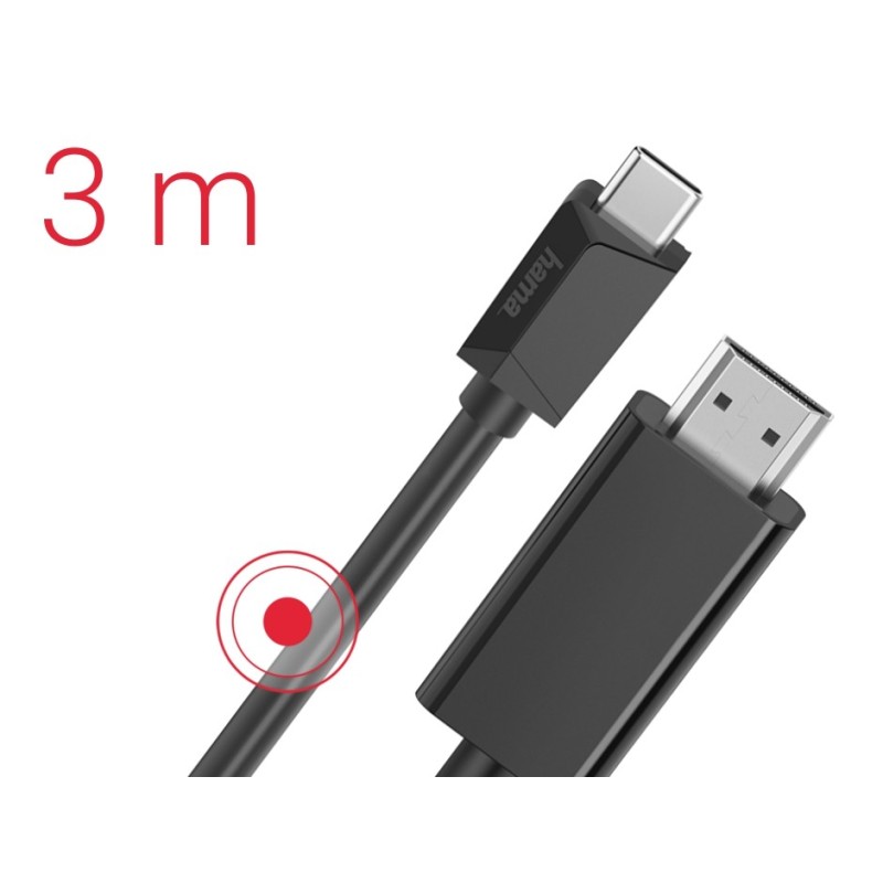 Kabel USB-C HDMI 4k 3m | PartsPC.pl