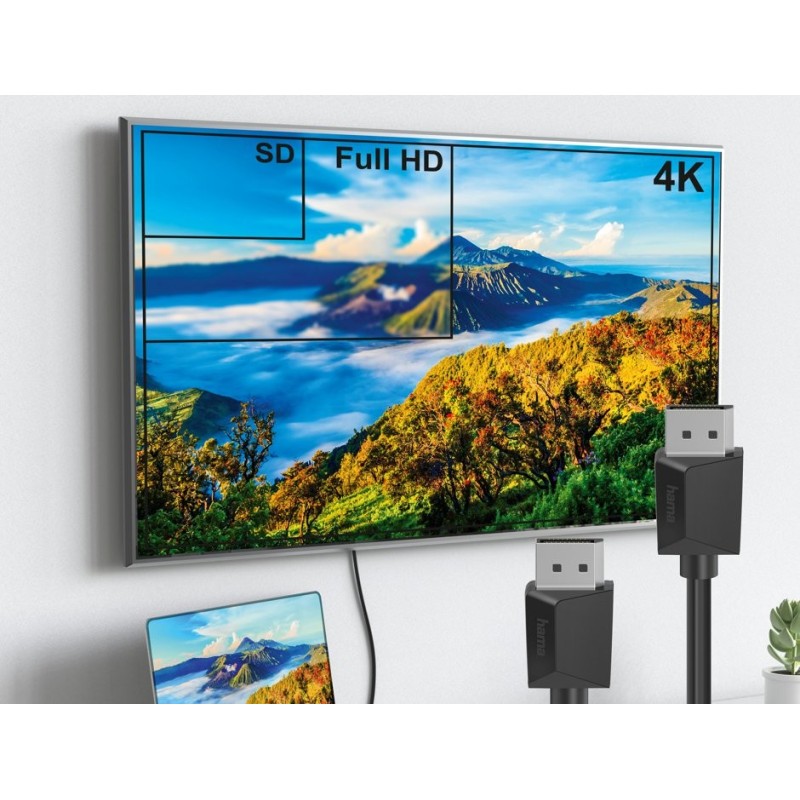 Kabel displayport DP 1.2 ultra HD 4k 3m | PartsPC.pl
