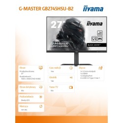 Monitor 27 cali GB2745HSU-B2 IPS,FHD,100Hz,1ms,2xUSB,300cd | PartsPC.pl