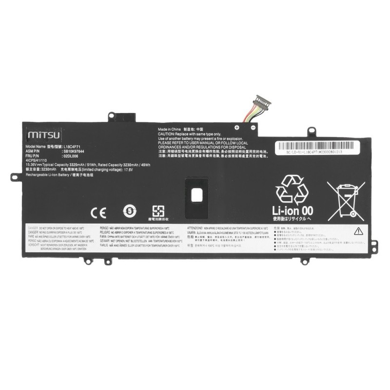 Bateria do Lenovo ThinkPad X1 Yoga 4 5 Carbon 7 8 3325 mAh (… | PartsPC.pl