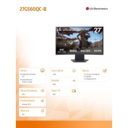 Monitor 27GS60QC-B 27 cali QHD UltraGear | PartsPC.pl