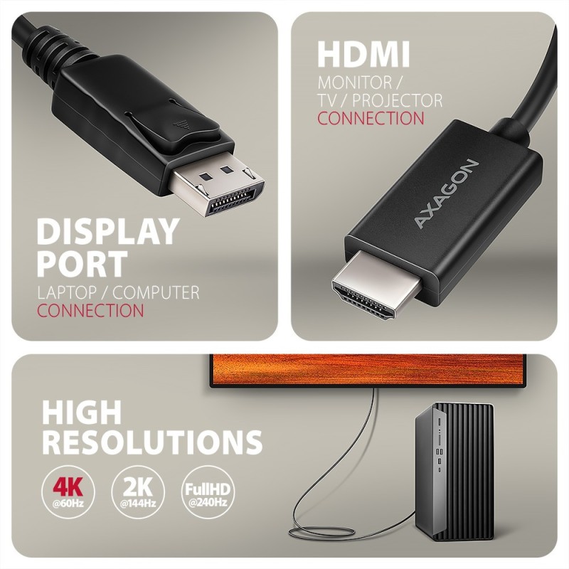 RVD-HI20C2 Adapter aktywny DisplayPort -> HDMI 1.4, 4K/60Hz,… | PartsPC.pl