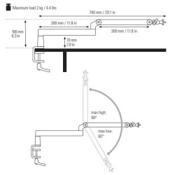Uchwyt Wave Mic Arm Low Profile Retail | PartsPC.pl