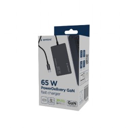 Ładowarka uniwersalna 65W USB-C FC czarna | PartsPC.pl