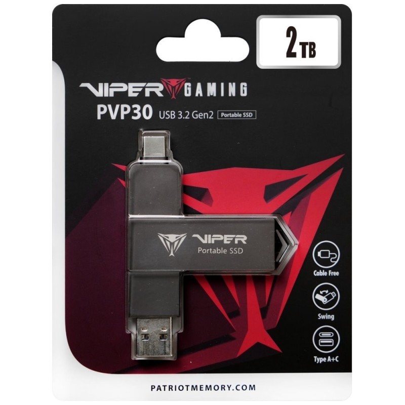 Dysk zewnętrzny SSD 2TB PVP30 Duo Compact 1000/1000 MB/s USB… | PartsPC.pl