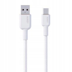 CB-NAC1 White nylonowy kabel USB C - USB A | 1m | 3A | 60W P… | PartsPC.pl