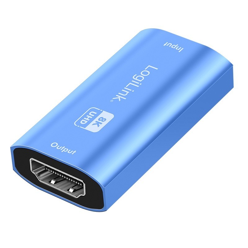 Repeater HDMI, 8K/60HZ, HDCP2.3, Alu, niebieski | PartsPC.pl