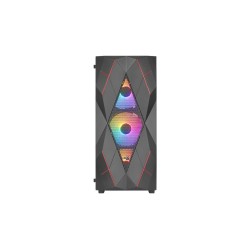 Obudowa Volcan Czarna Mid Tower RGB | PartsPC.pl