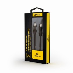 Kabel USB-C do USB-C 100W Power Delivery 1.5m | PartsPC.pl