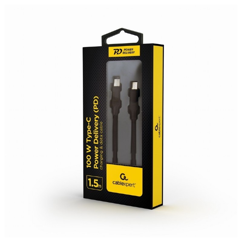 Kabel USB-C do USB-C 100W Power Delivery 1.5m | PartsPC.pl